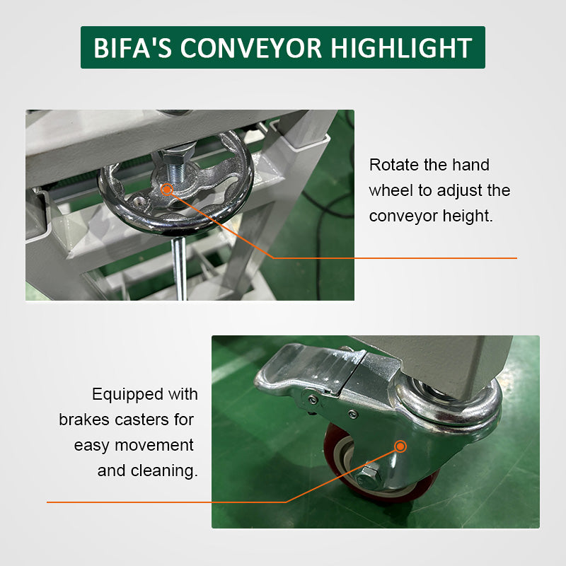 NEXDUSTRY Bottomless Hugger Belt Conveyor for Bottle and Package Side Gripping