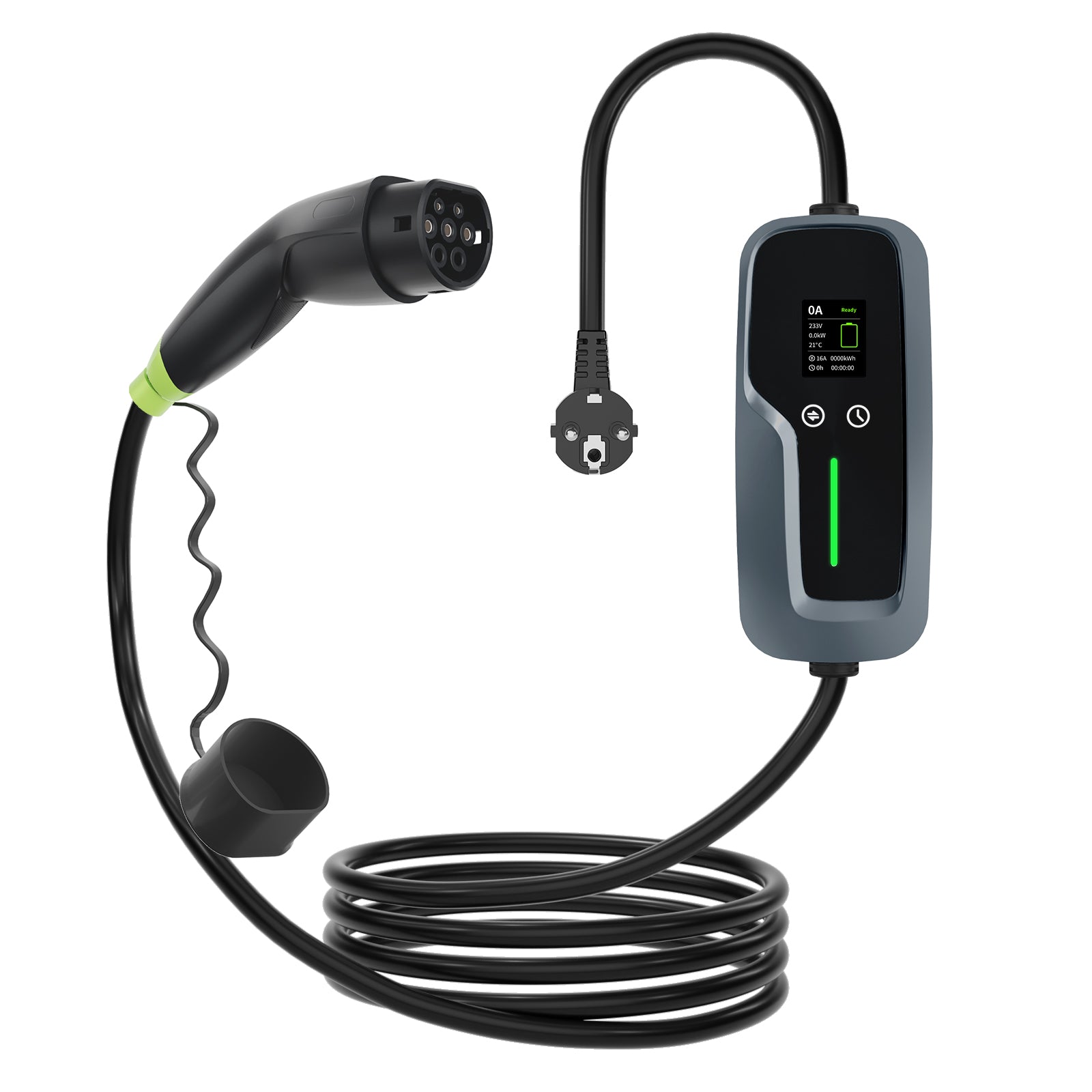 Home Emergency Type 2 Portable EV Charger with LCD screen